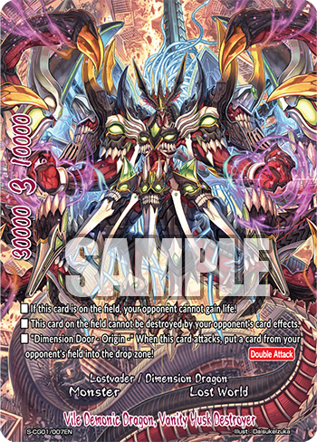 Future Card Buddyfight Vile Demonic Dragon Vanity Card Character Sleeve HG V.54 